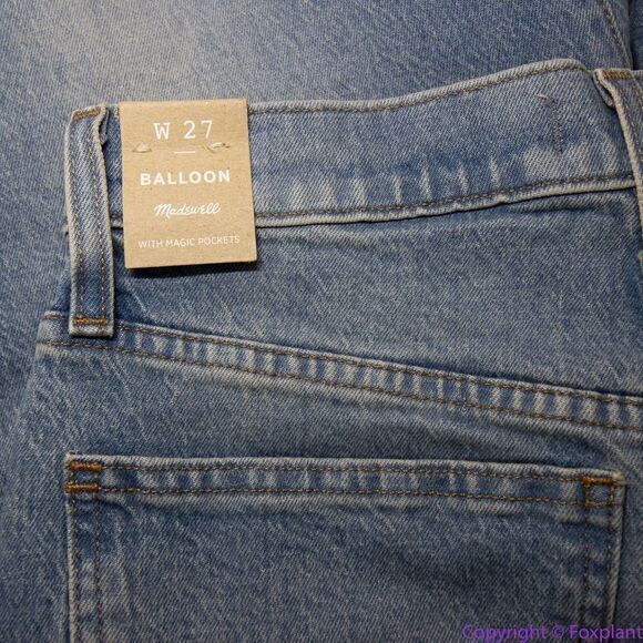 NEW Madewell USA-made Balloon Jeans in Whistler Wash, 27 - Picture 14 of 16